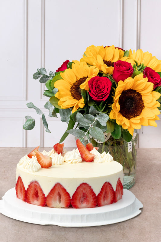 Sunset - with Large Strawberry Cake