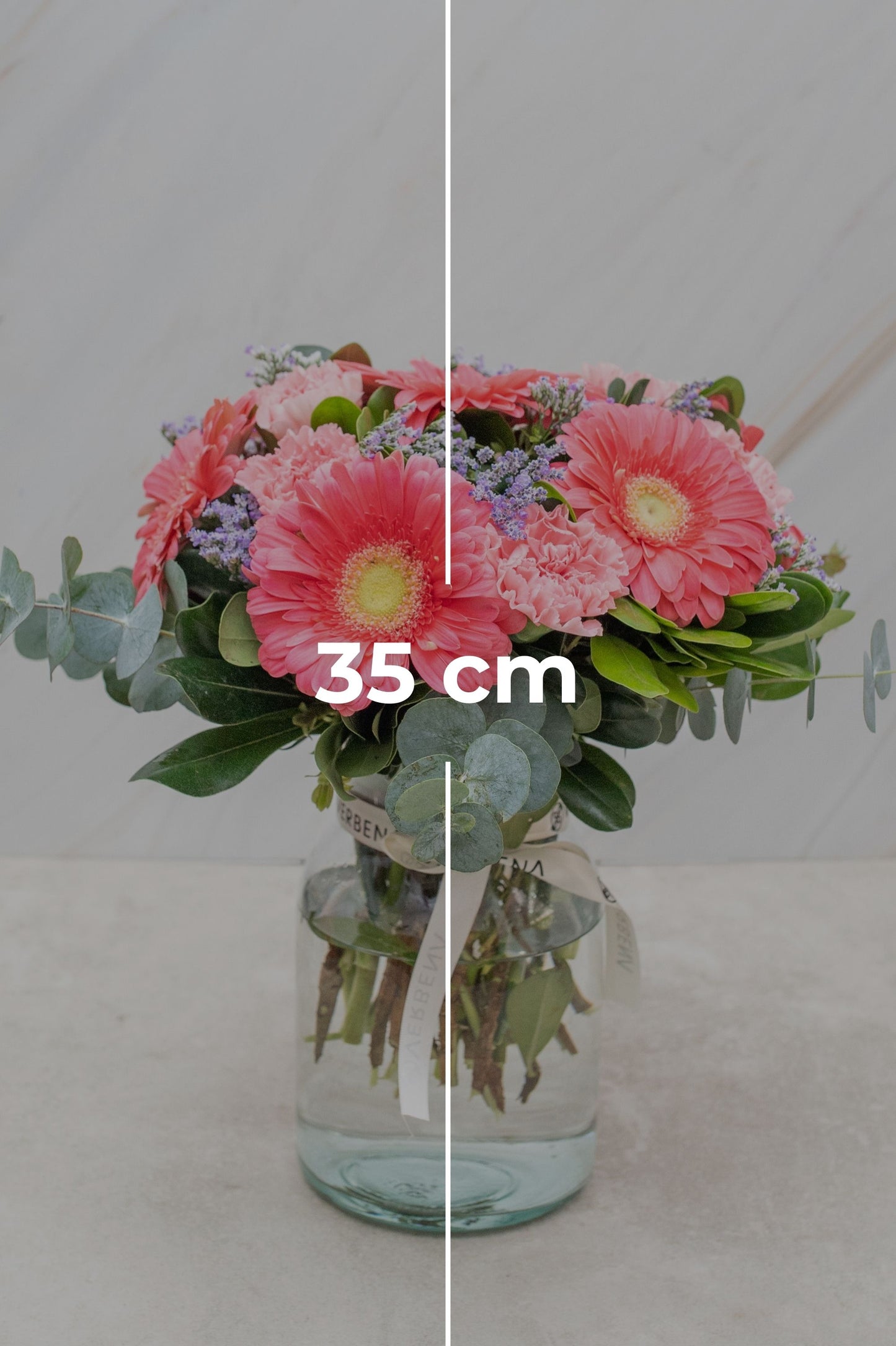 Noche en París - Gerbera Rosa y Clavel Rosa GDL