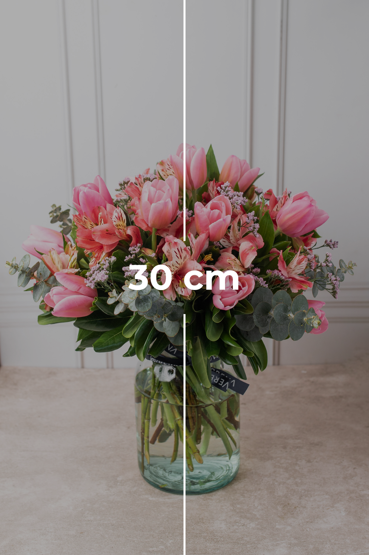 Campanita / Tulipán y Astromelia Rosa QRO