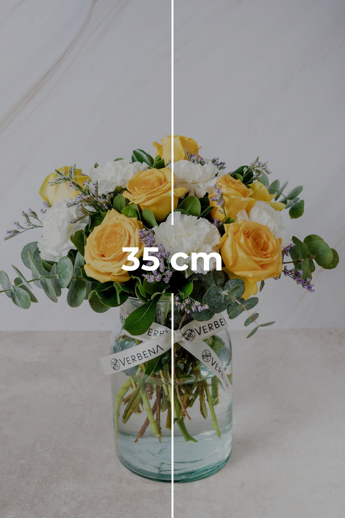 Honey Gold - Rosa Amarilla con Clavel Blanco XAL