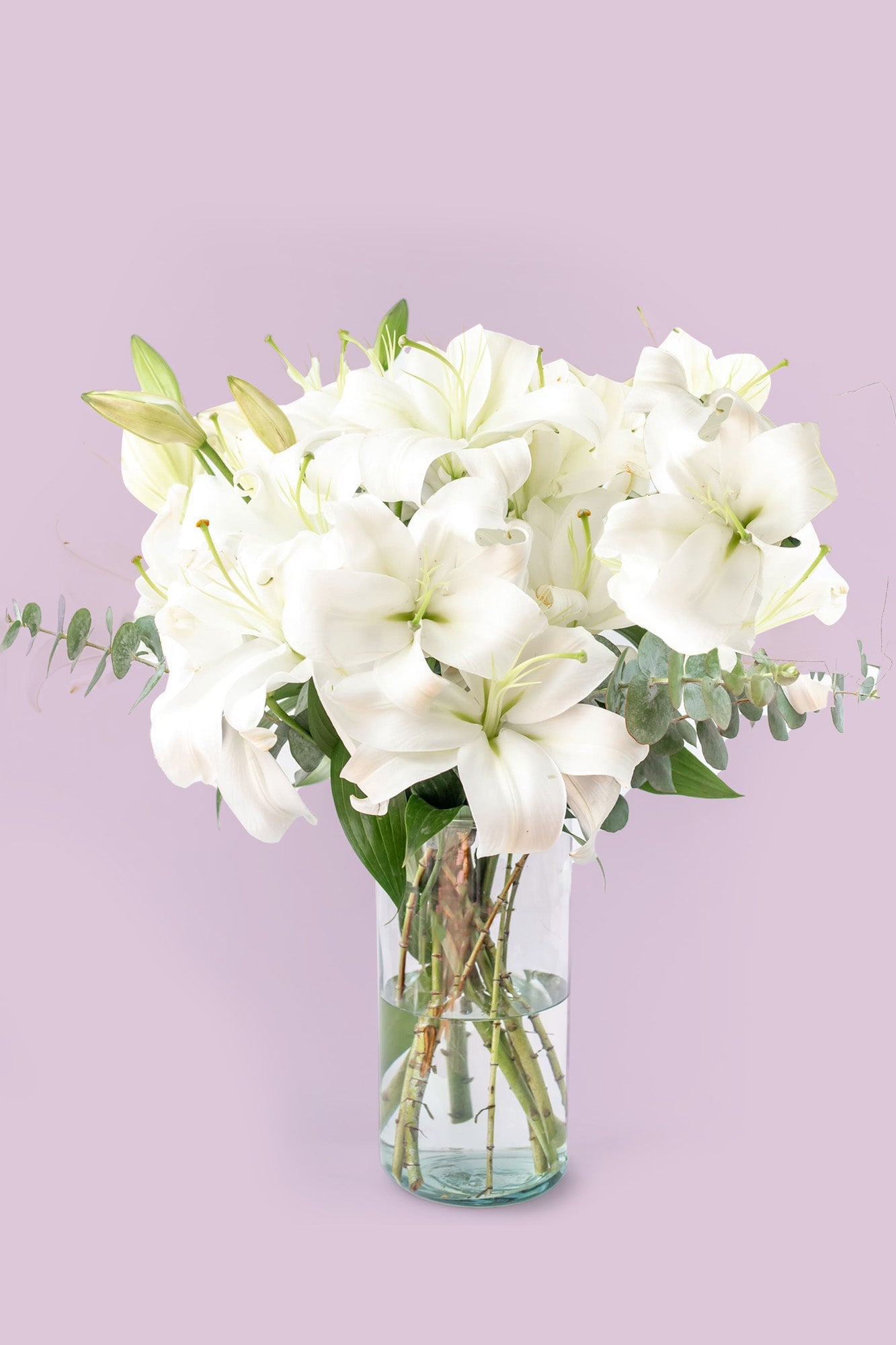 white casablanca lily bouquet Send White Lillys Flowers to Home