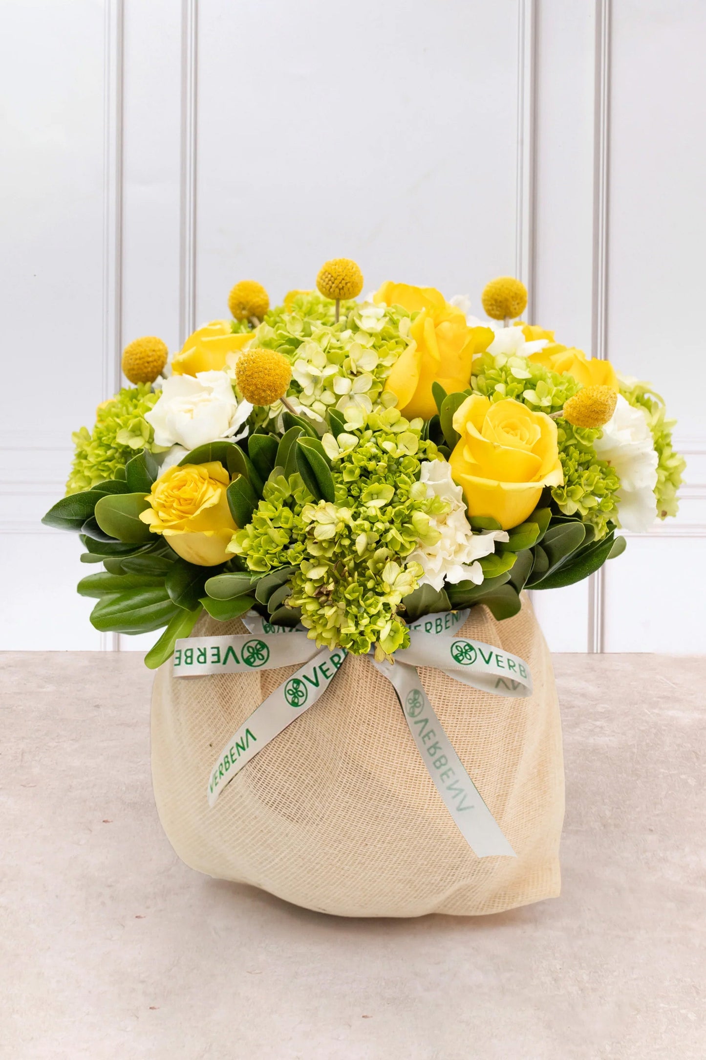 Vainilla // Rosa Amarilla, Clavel Blanco y Hortensia