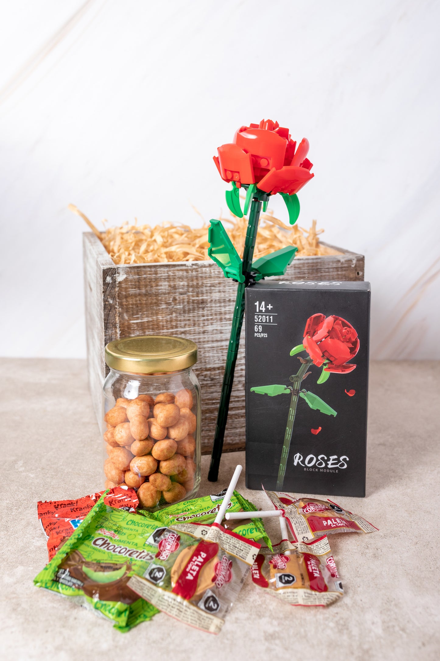 Rosa Roja- Bloques Para Armar Figura 3D