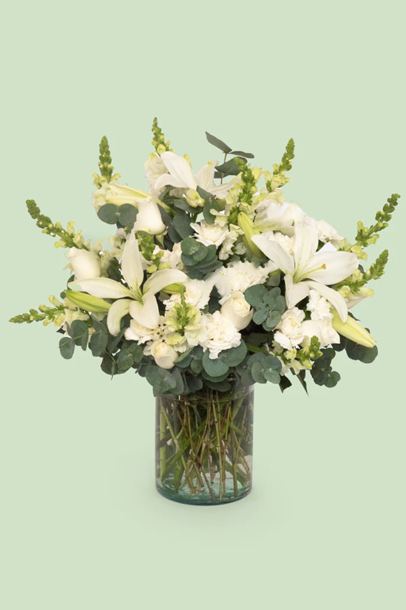 Luz Eterna - Lilium y Clavel Blanco CH/IXT