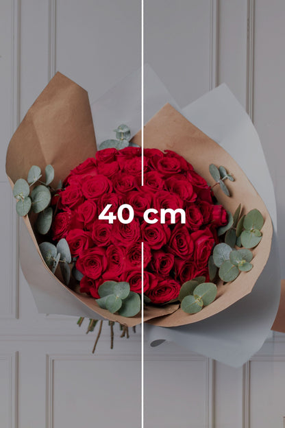 Ramo Buchón - 50 Rosas Rojas CEL.