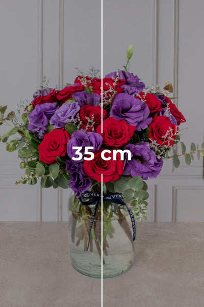 París - Rosa Roja y Lisianthus Morado GDL