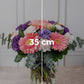 Coral // Gerbera Rosa, Lisianthus Morado y Clavel Rosa M