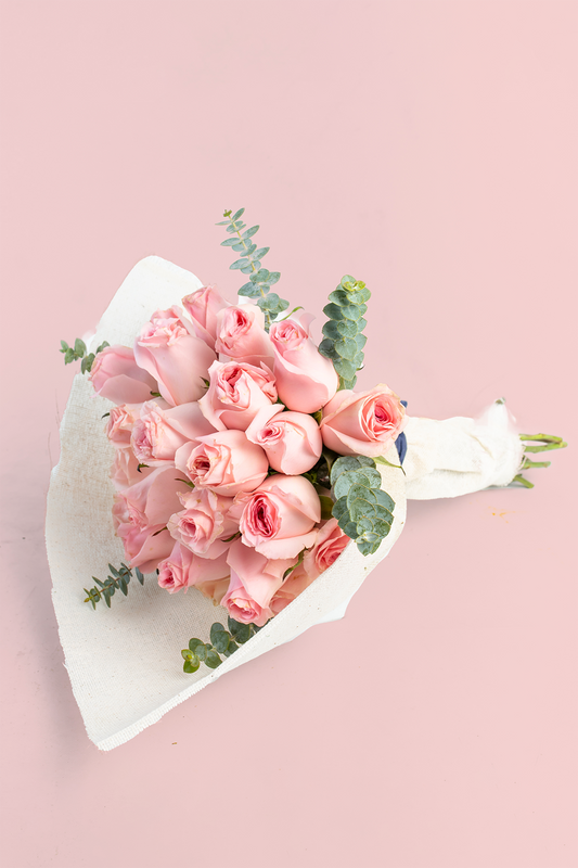 Ramo 30 Rosas Rosas - Envoltura Yute AGS