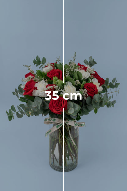 Bouquet TECHO // Rosa Roja y Clavel Blanco APO