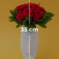 12 Rosas Rojas con Florero Rostro SV - Flores