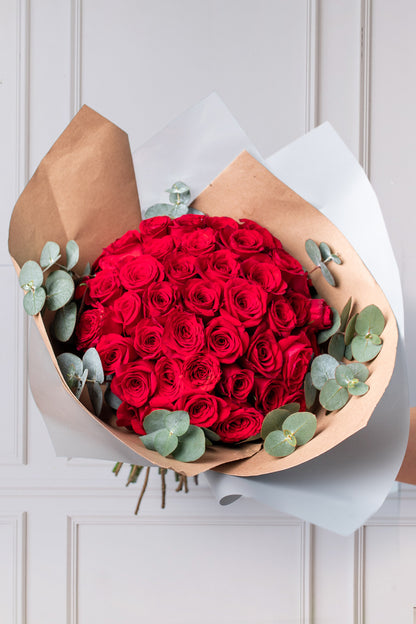 Ramo Buchón - 50 Rosas Rojas