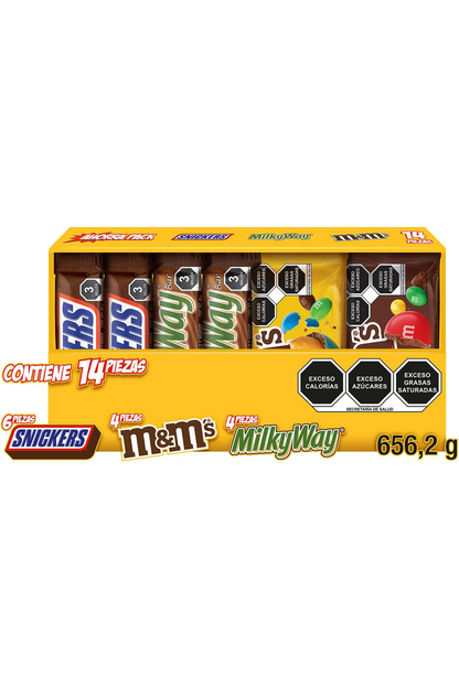 HONMICON Snickers - Caja Chocolates Snickers, Milky Way, M&Ms