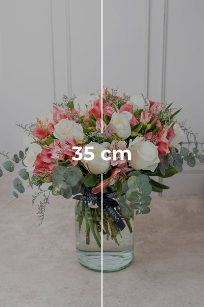 Himalaya - Rosa Blanca y Astromelia Rosa PTO. ESCOND.