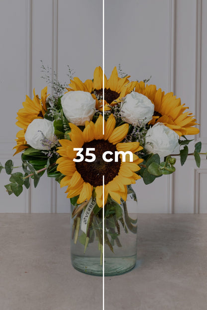 Serenata - Peonia Blanca y Girasol GDL