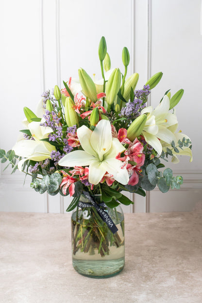 Algodón Flores - Lilium Blanca VALLARTA