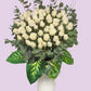 Arreglo Fúnebre - 50 Rosas Blancas