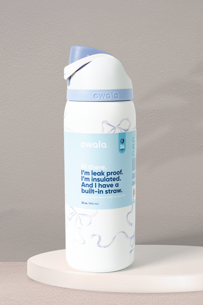 Termo Owala - Free Sip 32oz Azul Tied And True Blue Bows