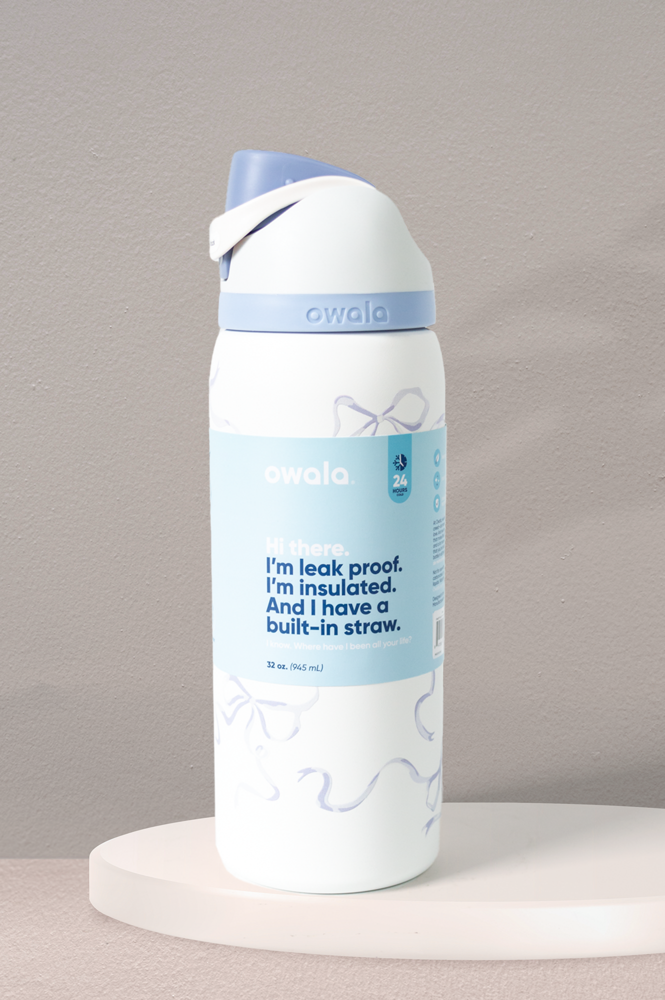 Termo Owala - Free Sip 32oz Azul Tied And True Blue Bows