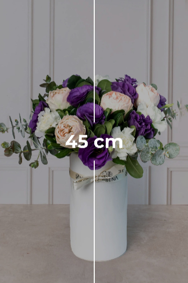Jardín de Amor - Peonia Eterna Rosa, Lisianthus Morado y Clavel