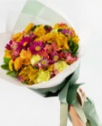 PEDIDO ESPECIAL:RAMO GERBERAS + CHOCOLATE FERRERO 8 PIEZAS