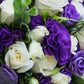 Bouquet de Alba - Rosa Blanca y Lisianthus Morado