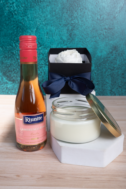Kit Dulce Aroma - Vino Rosado, Peonia y Vela