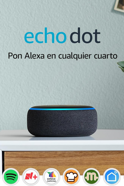 Echo Dot (3ra generación) - Bocina inteligente con Alexa