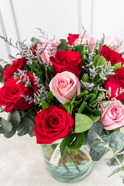 Kiss Me a Lot - (Red Rose and Light Rose)