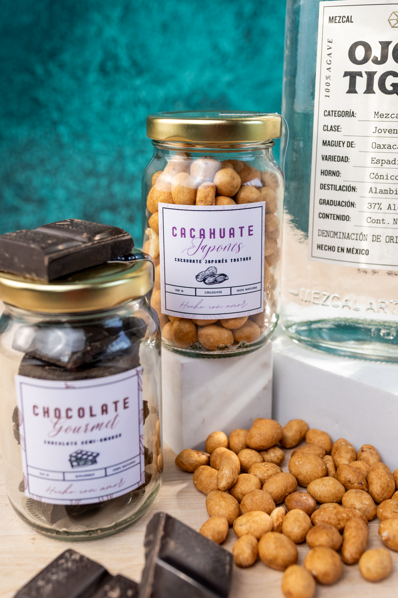 Kit Ojo de Tigre 750 ml - Ferreros, Cacahuates + Suculenta