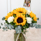 Cuando Calienta el Sol - Girasol y Clavel con Foto Personalizada