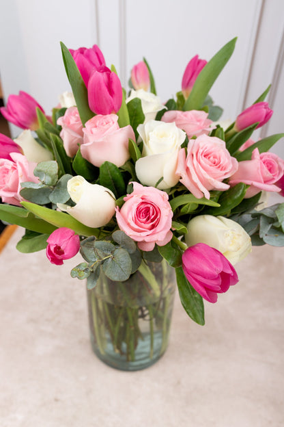 Rosa Holandesa / Tulipán, Rosa Blanca y Rosa Clarita M