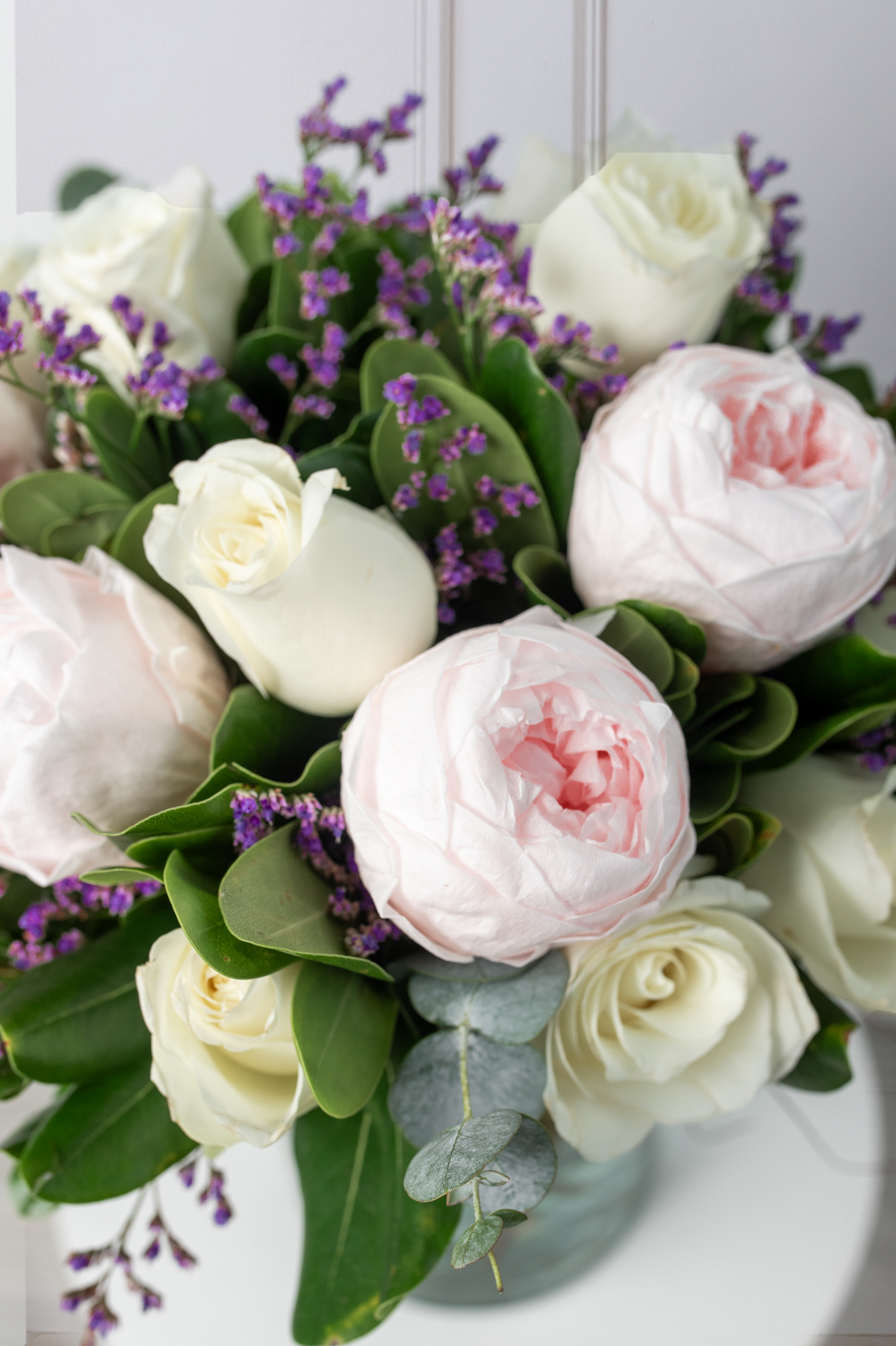 Santorini - Peonia Rosa y Rosa Blanca
