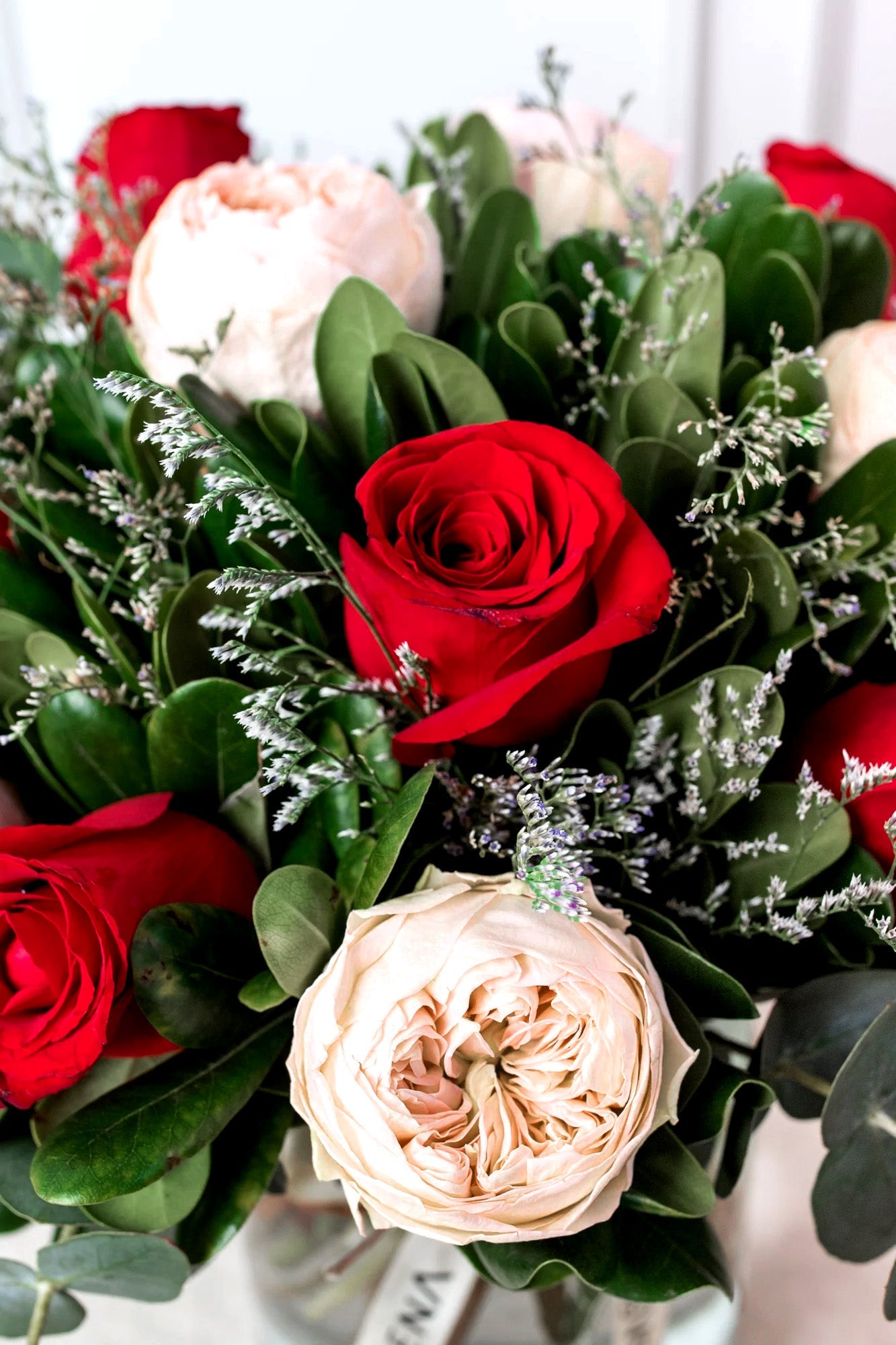 Puesta de Sol - Peonia Eterna Rosa y Rosa Roja Atizapán