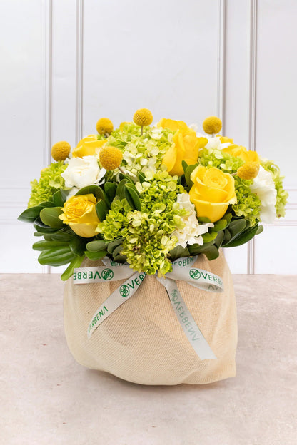Vainilla // Rosa Amarilla, Clavel Blanco y Hortensia