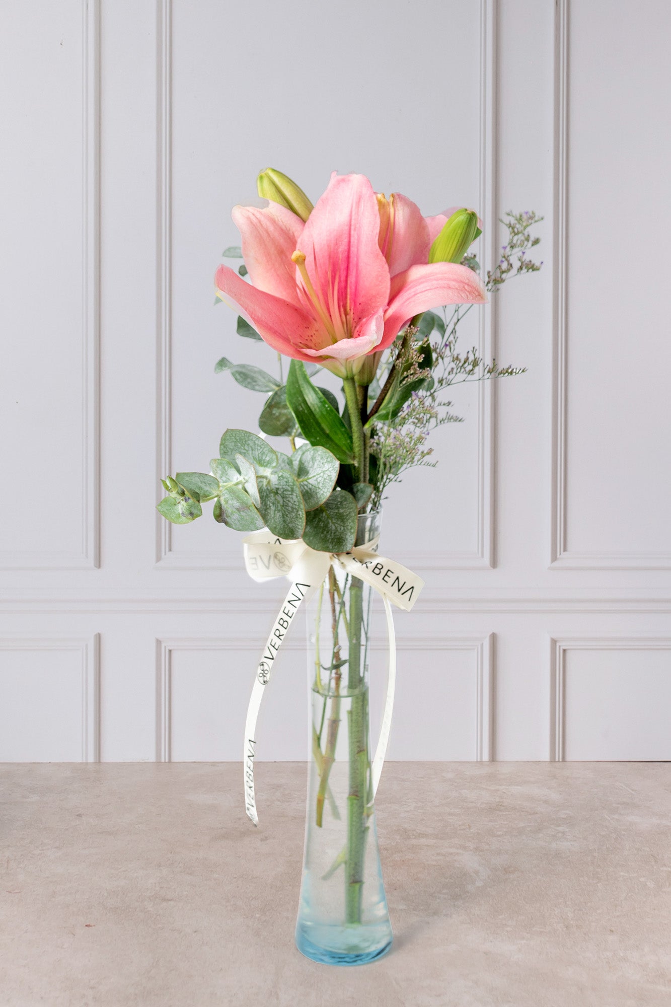 Brisa de Mar - 1 Lilium Rosa en Violetero OAX CENTRO