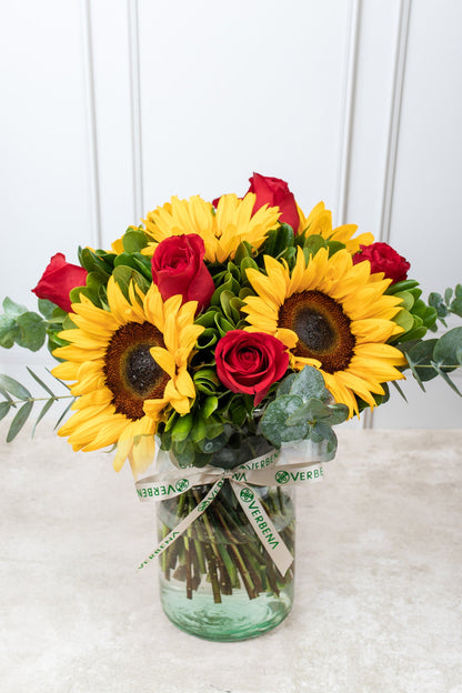 Ocaso MOM - Girasol y Rosa Roja M