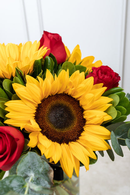 Ocaso MOM - Girasol y Rosa Roja M