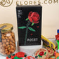 Rosa Roja- Bloques Para Armar Figura 3D, Cacahuates y Dulces