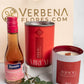 Kit Vela Mirium Topacio - con Vino Rosado y Suculenta