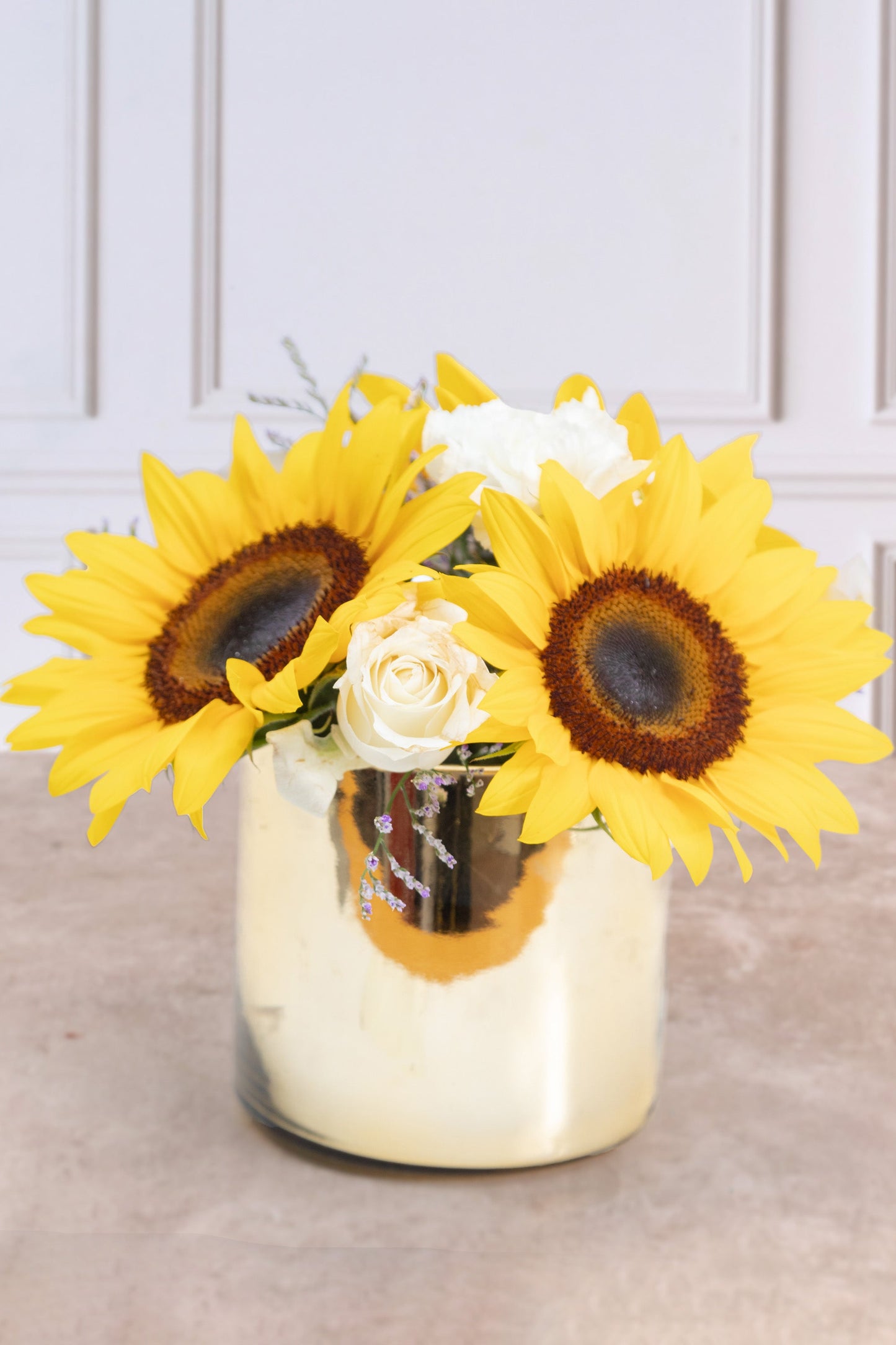 Centerpiece 4 - Sunflower and White Rose ENS