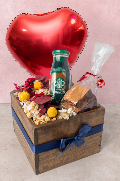 Kit Bom Día - Flores, Café y Brownies