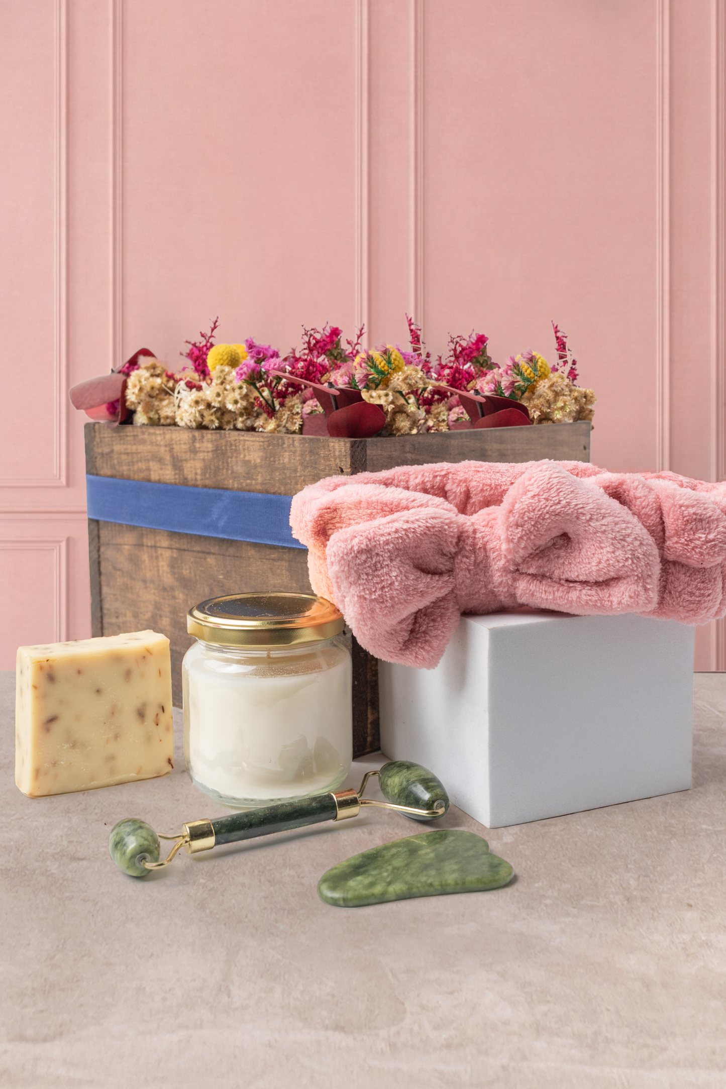 Box Spa & Flores Preservadas MOM – Kit de Relajación Artesanal