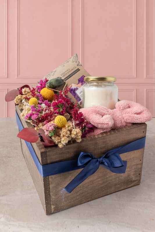 Box Spa & Flores Preservadas MOM – Kit de Relajación Artesanal