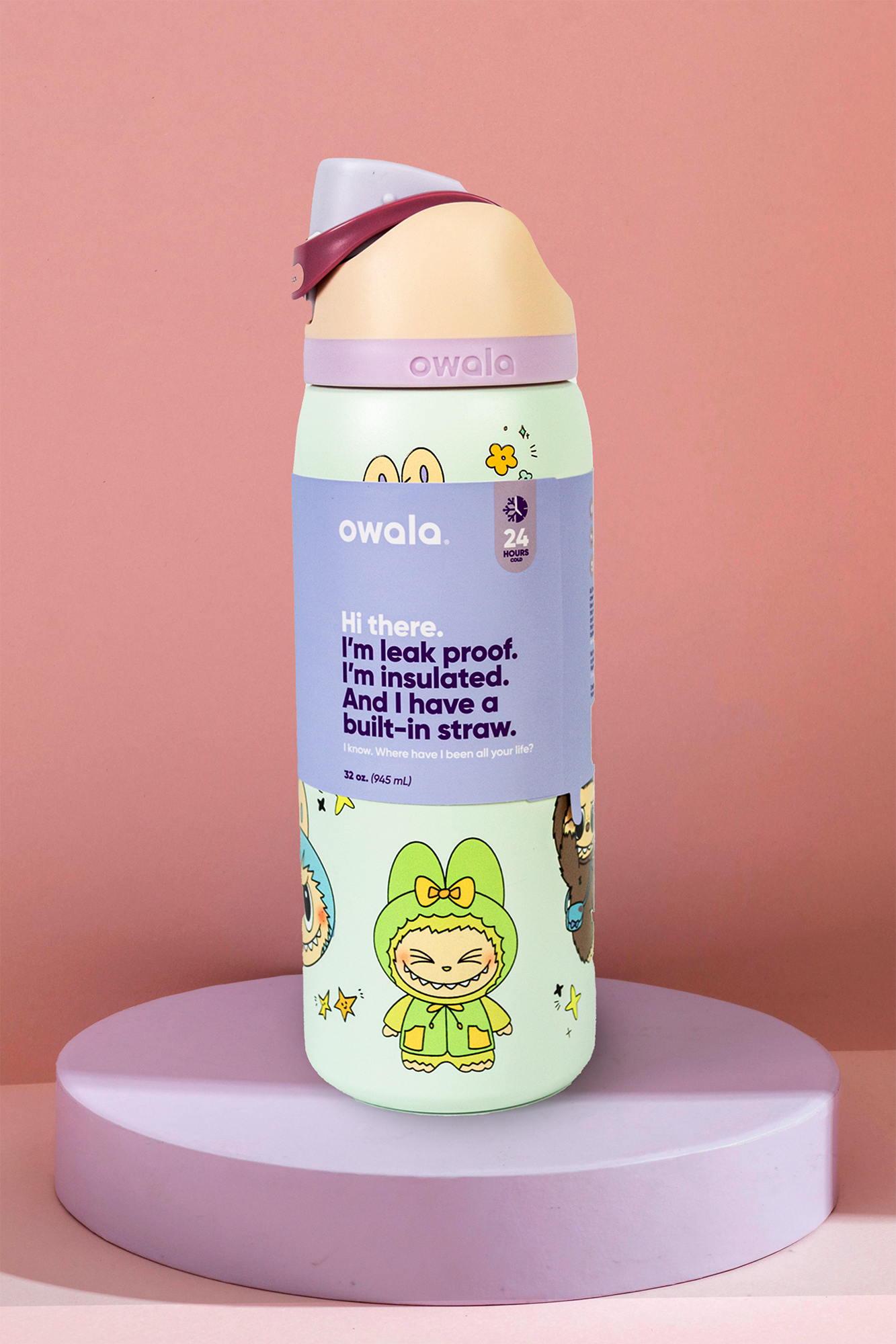 Termo Owala - Free Sip 32oz Labubu Verde