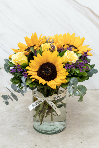 Luz de sol - Girasol y Rosa Amarilla