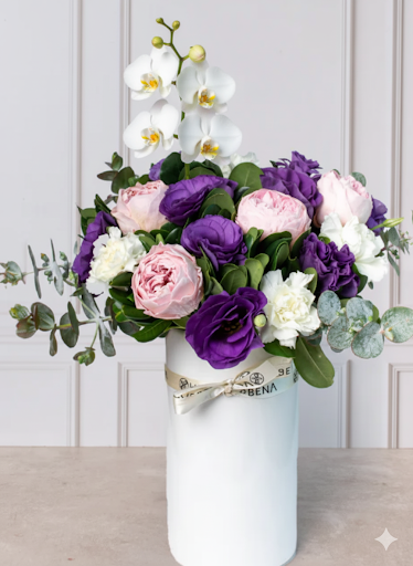 Special Order: Pink Eternal Peony, Purple Lisianthus, Carnation and Orchid