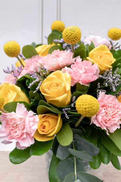 Lolita - Rosa Amarilla, Clavel Rosa y Craspedia