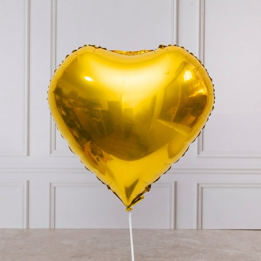 Globo de Corazón Amarillo con Helio