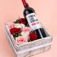Dulce Amanecer - Caja de Vino y Flores