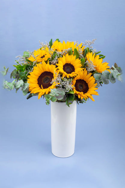 Ojos Color Miel Flores - Girasoles con cerámica